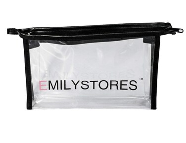 9.5"*2"*6" Multi-Purpose Waterproof Clear Zippered Cosmetic Pouch Makeup Organizer Toiletry Bag 1PC