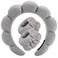 Spa Headbands for Washing Face Wristband Set Sponge Makeup Skincare Headband Wrist Towels Bubble Soft Terry Towel Cloth Hairband for Women Puffy Headwear Non Slip Thick Thin Hair Headwear (Dark gray)