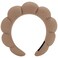Spa Headbands for Washing Face or Makeup, Sponge Bubble Skincare Headbands, Puffy Terry Cloth Hairband for Women, Skin Care Makeup Headwear Hair Accessories for Girls (Dark Coffee)
