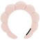 Spa Headbands for Washing Face or Makeup, Sponge Bubble Skincare Headbands, Puffy Terry Cloth Hairband for Women, Skin Care Makeup Headwear Hair Accessories for Girls (Beige)