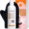Sun Laboratories By Giesee Tan Overnight Sunless Tanning Lotion and Tanning Mitt - Self Tanning Lotion, Organic Self Tanner Ultra Dark, Pregnancy Safe, Non-Toxic, Instant Long Lasting, Travel Size