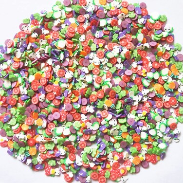 Mo Sheng Accessory 40g Mini Nail Art Fimo Slices Design Slime Charms Supplies Polymer Slices Clay Slices DIY Nail Art Slices (Vegetables)