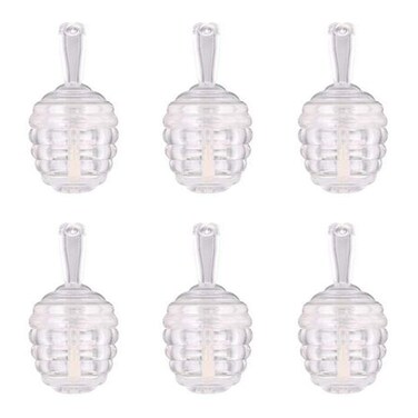 6 Pieces Empty Lip Gloss Tubes Reusable Lip Gloss Containers Honey Pots Shaped Lips Gloss Tube 9 ml Empty Refillable Lips Gloss Bottles DIY Cosmetics Lipstick Containers, Transparent
