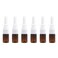 6 Pieces 5 ml Empty Plastic Nasal Spray Bottles Refillable Plastic Nasal Spray Bottles Pump Sprayer Nose Spray Refillable Bottle, Brown