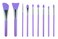 9 Pcs Silicone Makeup Brush Set: Applicator for Face Care, Eyeliner, Eyebrow, Eye Shadow, Lip Makeup and UV Epoxy Resin Crafts (Purple)