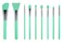 9Pcs Silicone Makeup Brush Set. Applicators for Facial Mask, Eyeliner, Eyebrow, Eye Shadow and Lip Makeup, and UV Epoxy Resin Craft Kit (Mint Green)