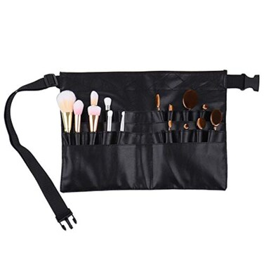 DANNI Pro Makeup Brush Display Holder Case Bag Artist Belt Strap Cosmetic Makeup Brushes PU Holder Apron Bags