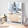 Vanity Makeup Mirror with Lights,3 Color Lighting Modes Detachable 10X Magnification Mirror Touch Control,360&deg;Rotation, White (14.6Inch)