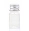 24Pcs 5ml Empty Plastic Bottles Vials Tiny Jars Sample Bottle Mini Storage Container Case with Aluminum Screw Cap for Facial Cream, Cosmetics, Powder (Transparent)