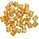 120 Pieces Aluminum Dreadlocks Beads Metal Cuffs Hair Braid Rings Decoration Hair Jewelry (Gold)