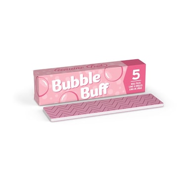 Fred Sticky Fingers Bubble Buff Nail File Pink Fine Grit 5 Count