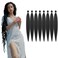 Ombre Pre stretched Braiding Hair, 36 inches Braid Hair Extensions, 8 packs Multi Color blend braiding hair pre-stretched, Crochet Hair Braiding(36''-8packs, 1b/30/27)