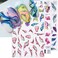 Dornail 6 Sheets 3D Aurora Marble Nail Stickers Colurful Blooming Nail Decals Rainbow Wave Lines Nail Art Stickers Nail Accessories Self-adhesive Stickers for Nails Women DIY Nail Supplies