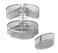 Nifty Organizing Carousel &ndash; Silver Finish, Spins 360-Degrees, Cosmetic Bathroom or Bedroom Vanity Storage, Beauty Supplies Organizer, Lazy Susan Platform