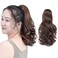 SYXLCYGG Clip Ponytail Claw Clip Brown Pony tails Extension Wavy 14" 4.3 OZ Synthetic Fake Hair pieces Women Easy To Use Like Real Hair Yaki Fluffy