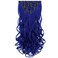 SYXLCYGG Dark Blue Hair Extensions Clip Extension 18" Wavy Synthetic Hair Piece Women Cheap Natural Fluffy&amp;Not Tangled Girl colorful Full Head