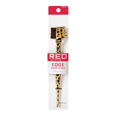 Red by Kiss Professional Edge Brush with Comb and Rattail, 100% Boar Bristles