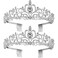 2 Pack Tiara for Girls Tiara Princess Crown Girls Rhinestones Crystal Wedding Bridal Crown Tiara 2 Pack with Comb Women Princess Crown Headband (Style 1)