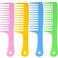 4 Pieces 9 1/2 Inches Anti Static Large Tooth Detangle Comb, Wide Tooth Hair Comb Salon Shampoo Comb for Long Hair and Curly Hair (Multi Color 1)