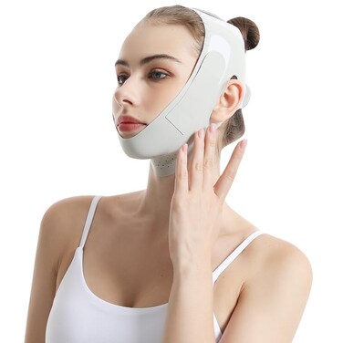 Double Chin Reducer,V-Shape Chin Tightening Band,Face Lift Tape,Prevent Sagging,Reusable Face Slimming Belt
