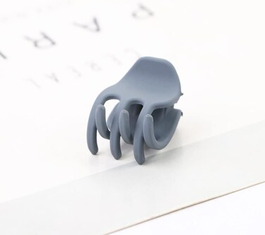 5Pcs Grey Mini Hair Claw Clips, Small Tiny Hair Clips Claws Little Plastic Jaw Clamps Clips Double Row Teeth Hair Clips Small Claw Clips for Thin Hair for Women and Girls