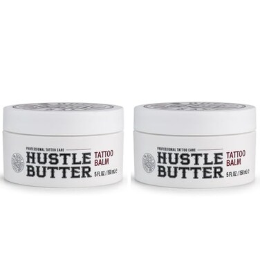 Hustle Butter Tattoo Aftercare Balm - Value Size 2pk For New &amp; Older Tattoos - Safe While Healing - Essential Body Art Supplies Vegan No-Petroleum