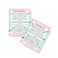 Microblading Aftercare Instructions Cards   Package of 30   Pink &amp; Green Makeup Brush Eyebrow Tool Design Double Sided Size 4.25 x 5.5 inches After Care Post Card