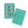 Eyebrow Microblading Healing &amp; Aftercare Instructions Postcards   Package of 30   Double Sided Size 4 x 6" inches Postcard   Green with Colorful Icons Design