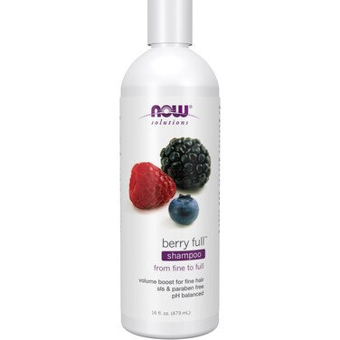 NOW Foods Solutions, Berry Full&trade;, Volume Boost Shampoo for Fine Hair with Biotin, pH Balanced, 16-Ounce