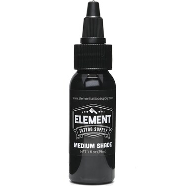 Grey Wash Tattoo Ink - Medium Shade Greywash for Black and Grey Tattoos - Refill Bottle 1oz (Medium Shade)