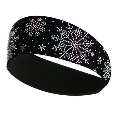 Natalie Mills Snowflake Multi Elastic Headbands for Ladies with Austrian Crystal! Top Trending Hair Accessories. Rhinestone Headbands! Activewear &amp; Yoga Crystal headbands! Activewear &amp; Yoga Headband