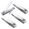 (4 Pack) Toe Nail Clippers Premium Stainless Steel Toe and Fingernail Clipper Set - Ultra Sharp, Sturdy, and Curved Edge Cutter Trimmer for Adults, Men, and Women - Nail Cleaner Included