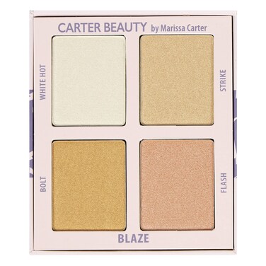 Carter Beauty Mini Highlighter Palette   Long Lasting Makeup   Shimmer &amp; Matte Shades (Blaze)
