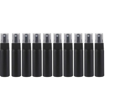 Black Frosted Slim Mist Glass Spray Bottle,10ML Black Glass Atomizer Empty Perfume Bottle Fragrance Spray Bottle Cosmetic Container,10pcs