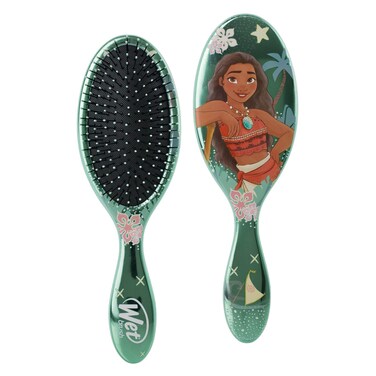 Wet Brush Disney Original Detangler Brush Princess Wholehearted - Moana, Teal - All Hair Types - Ultra-Soft IntelliFlex Bristles Glide Through Tangles with Ease