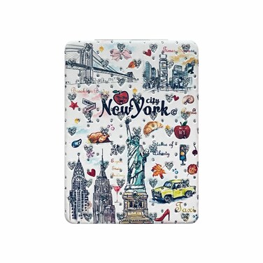 Girls &amp; Women Fashion Elegant New York Souvenir Rectangle Travel Mirror Hand Mirror Cosmetic Makeup Compact Mirror (JMR-270801Q)
