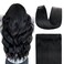 YILITE Wire Hair Extensions Human Hair 20 inches 110g Silky Straight #1 Jet Black, Wire Hair Extensions with Invisible Line Remy Human Hair Extensions (20 Inch #1 Jet Black)