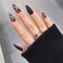 MISUD Press on Nails Medium Stiletto Fake Nails Matte Glue on Nails Leopard Acrylic Nails Almond Artificial Nails Black Cheetah Stick on False Nails with Design 24 pcs
