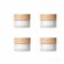 4Packs 0.5oz Round Frosted Glass Cream Jar Bottles 15ml Empty Sample Jars with Wood Grain Lids White Cosmetic Containers Jars for Lotion,Cream,Ointments,Makeup,Eyeshadow,Samples,Travel Storage