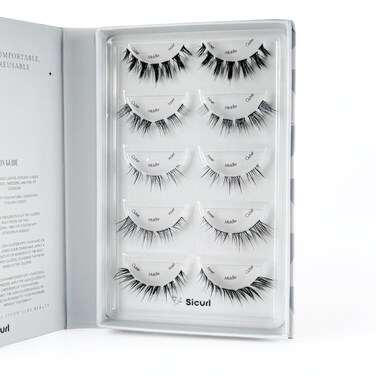 The Day&amp;Night Lashes Pack, 5 different mixed eyelash styles, Individual Lashes, Easy to Apply, No Lash Glue Included, 5 Sets of Eyelashes