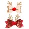 Christmas Antler Hair Bow Clips Girls Glitter Deer Ear Cheer Barrettes Alligator Hairpins Kids Xmas Holiday Outfit Decor Accessory Gift