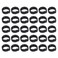 Heallily 30PCS Dreadlocks Beads Dreadlocks Cuffs Adjustable Wig Iron Hair BraidsStrong Iron Hair Cuffs Rings Accessories for Man Woman Hair Extension (Black)