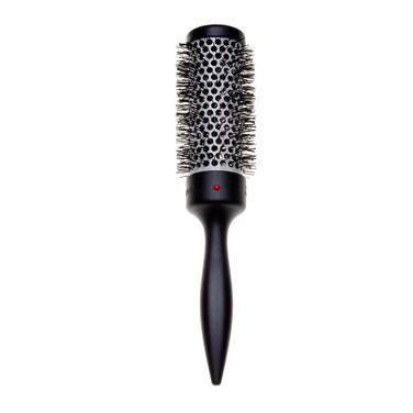 Denman Thermo Ceramic Hourglass Hot Curl Brush - Hair Curling Brush for Blow-Drying, Straightening, Defined Curls, Volume &amp; Root-Lift - Gray