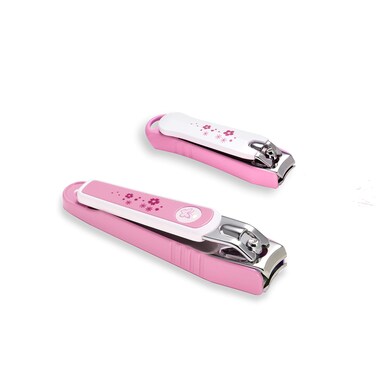 PAFASON Nail Clipper Set with Nail Catcher &amp; Nail File Super Sharp for Fingernail &amp; Toenail Clippers for Men &amp; Women Pink