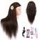 MEDO Mannequin Head 26 Inch Training Head Hair Styling Manikin Cosmetology Doll Head With Free Clamp Synthetic Fiber Hair Dressing Salon Training Head Model For Make Up (No make up, 4)