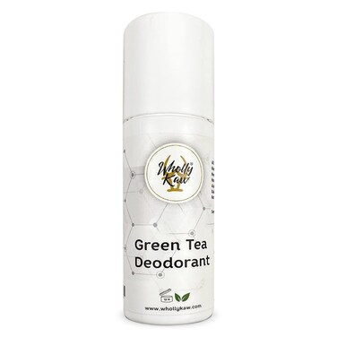 WhollyKaw Aluminum free natural deodorant. Dermatologist tested, baking soda free, oil free, non staining, non sticky. Clean and fresh scent providing protection up to 12 to 18 hours. Made in USA.