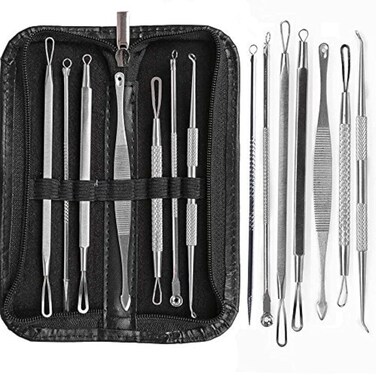 Blackhead and Pimple Remover Kit - 7 Surgical Extractor Tools - Excellent for Acne Treatment, Pimple Popping, Blackhead Extraction, Zit Removing, Blemish Removal, Comedone Extracting,Whitehead Popping