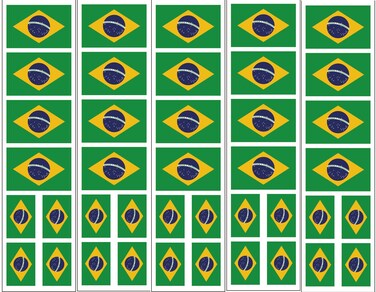 40 Tattoos: Brazil Brasil Flag, Brazilian Party Favors