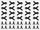 40 Black Ribbon Temporary Tattoos: Melanoma, Gun Control, Skin Cancer, Sleep Disorders Awareness Tattoo