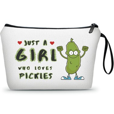 Friend Gifts for Women, Unique Quirky Pickle Makeup Bags, Funny Gag Gifts for Teen Daughter Bestie, Christmas Gifts